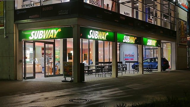 Subway with an EV charging station