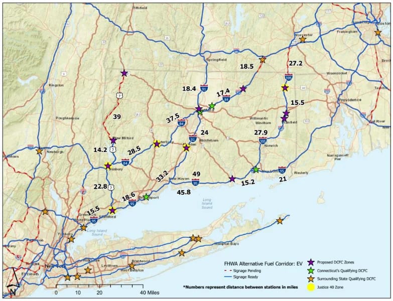 NEVI Phase 1-Alternative Fuel Corridors Proposed DCFC Zones (July 2023)
